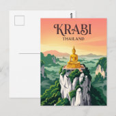 Tigertempel Thailand Postkarte (Vorne/Hinten)