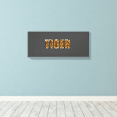 Tigertext | Zazzle_Growshop. Leinwanddruck (Insitu (Holzboden))