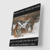 Tigeruhr Quadratische Wanduhr (Winkel)