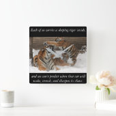 Tigeruhr Quadratische Wanduhr (Zuhause)