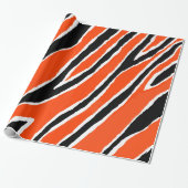 Tigerumpfpapier - orange/schwarz geschenkpapier (Ungerollt)