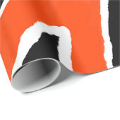 Tigerumpfpapier - orange/schwarz geschenkpapier (Rolleneckpunkt)