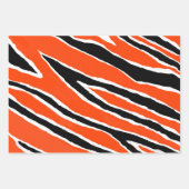 Tigerumpfpapier - orange/schwarz geschenkpapier set (Vorderseite 2)
