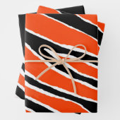 Tigerumpfpapier - orange/schwarz geschenkpapier set (Beispiel)
