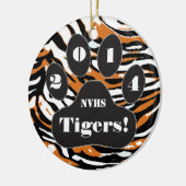 Tigerund Tatzec$druck-school-Geist Keramik Ornament (Links)