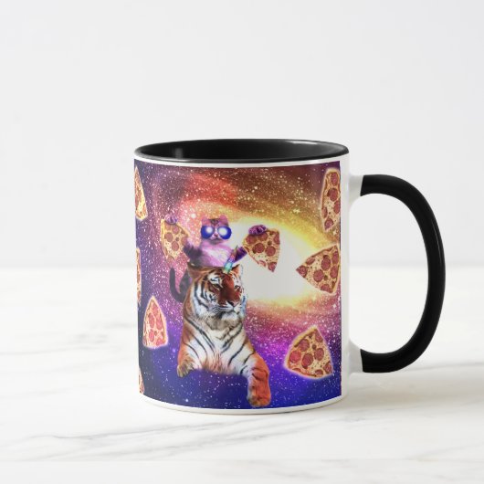 Tigerunikorin mit einer Raumanschette Tasse (Rechts)