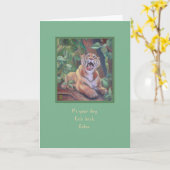 Tigervatertag Karte (Gelbe Blume)