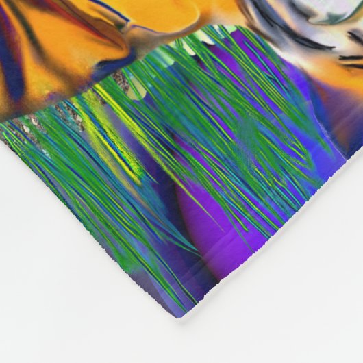 Tigerwurf Fleecedecke (Ecke)