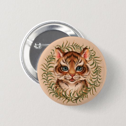 Tigerwürfel Button (Vorne & Hinten)