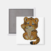 Tigerwürfel Magnet (Vorderseite/Rückseite)