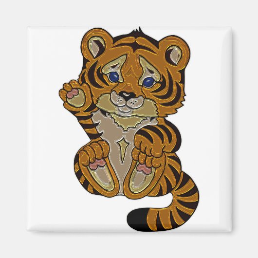 Tigerwürfel Magnet (Vorne)