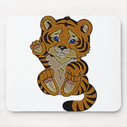 Tigerwürfel Mousepad (Vorne)