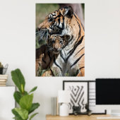 Tigerwürfel Poster (Heimbüro)