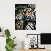 Tigerwürfel Poster (Heimbüro)