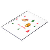 Tigerziege Weihnachtsbaum Notizblock (Linke Seite)