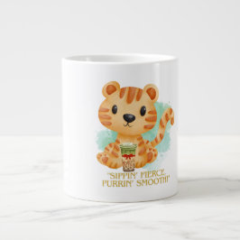 Tigerziffer Cartoon Jumbo-Tasse