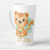 Tigerziffer Cartoon Milchtasse (Linke Ecke)