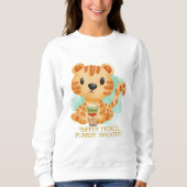 Tigerziffer Cartoon Sweatshirt (Vorderseite)