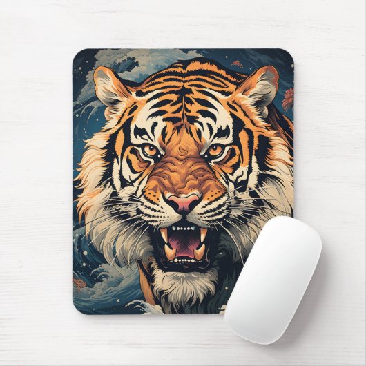 Tigerzorn Mousepad (Mit Mouse)