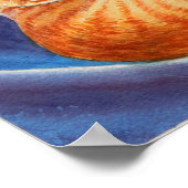 Tigg von Ahimsa Orange Tabby Cat Poster (Ecke)