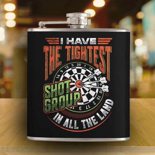 Tightest Shot Group im Land Dart Flask 6 oz. Flachmann