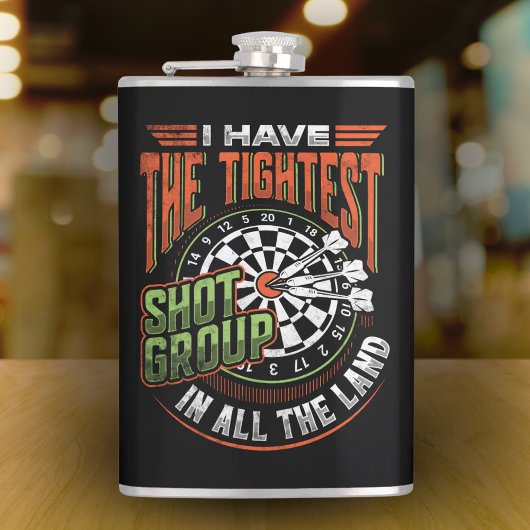 Tightest Shot Group im Land Dart Flask 8 oz. Flachmann