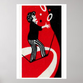Tightrope Juggler - Matchbox Print - Aesthetic Poster