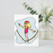 Tightrope Walker Postkarte (Stehend Vorderseite)