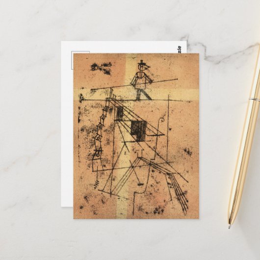 Tightrope Walker von Paul Klee Postkarte (Vorderseite/Rückseite Beispiel)