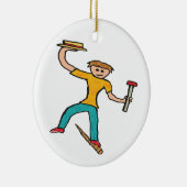 Tightrope Walking Keramik Ornament (Rechts)