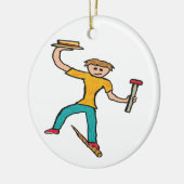 Tightrope Walking Keramik Ornament (Links)