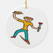 Tightrope Walking Keramik Ornament (Hinten)