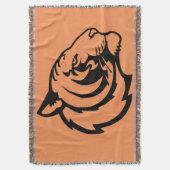 Tigiorange Wurfdecke Decke (Vorderseite Vertikal)