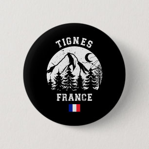 Tignes France Alps Ski Resort Alpin Skifahren Button