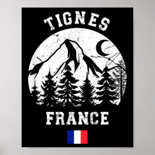 Tignes France Alps Ski Resort Alpin Skifahren Poster