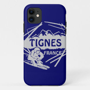 Tignes France blue gray ski logo iphone 5 case
