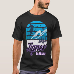 Tignes France French Alps Ski Resort Snowboarden T-Shirt
