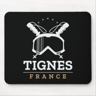 Tignes France Ski Resort Vintag Skifahren Snowboar Mousepad