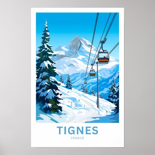 Tignes France Travel Print Poster (Vorne)