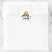 Tignes Heights Berg Runder Aufkleber (Tasche)