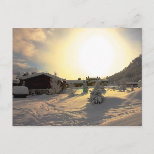 Tignes Les Bois Winter Postkarte (Vorderseite)