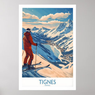 Tignes Poster Frankreich Ski Druck 1