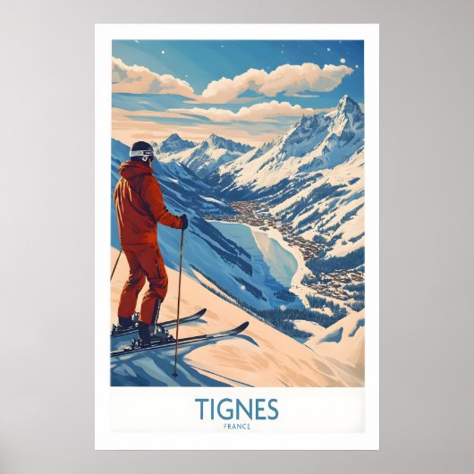 Tignes Poster Frankreich Ski Druck 1 (Vorne)