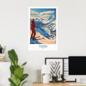 Tignes Poster Frankreich Ski Druck 1 (Heimbüro)