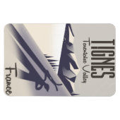 Tignes Skiposter, Frankreich Magnet (Horizontal)