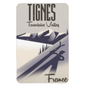Tignes Skiposter, Frankreich Magnet (Vertikal)