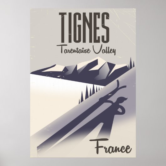 Tignes Skiposter, Frankreich Poster (Vorne)