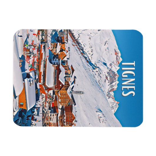 Tignes Skistation Magnet (Horizontal)