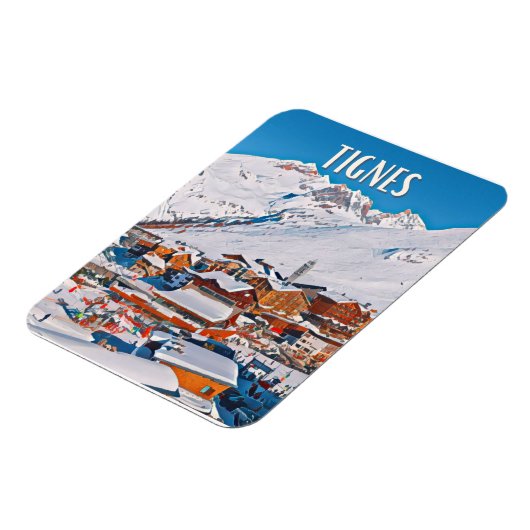 Tignes Skistation Magnet (Linke Seite)