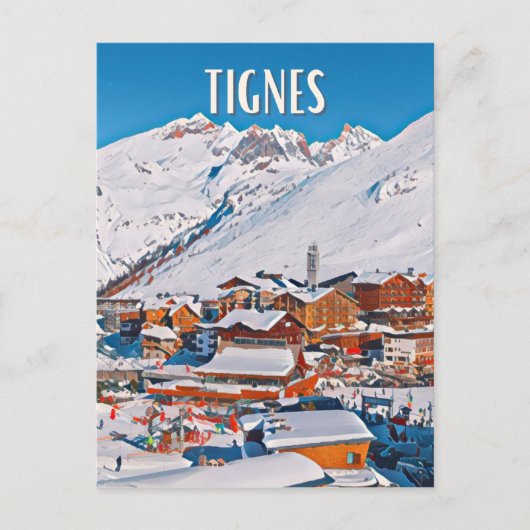 Tignes Skistation Postkarte (Vorderseite)
